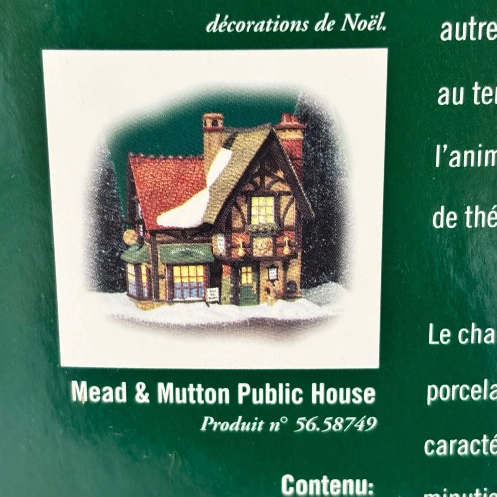 Department 56‎ Dickens Village Mead & Mutton Public House 58749 Retired 2008 New